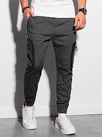 Trendové jogger nohavice v tmavo šedej farbe P960