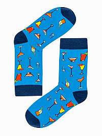 Trendové modré ponožky Drink U186