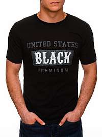 Trendové tričko v čiernej farbe S1405