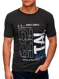 Trendové tričko v čierno-grafitovom prevedení S1396