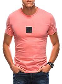 Trendové tričko v koralovej farbe S1730