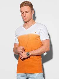 Trendové tričko v oranžovej farbe S1380