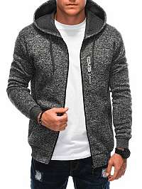 Trendy mikina v šedom melírovanom prevedení B1606