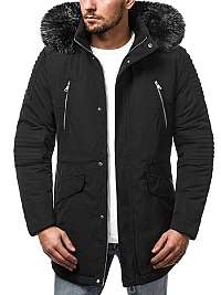 Trendy pánska zimná bunda čierna O/88859Z