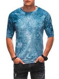Trendy tyrkysové batikované tričko S1892