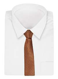 Trendy vzorovaná hnedá kravata