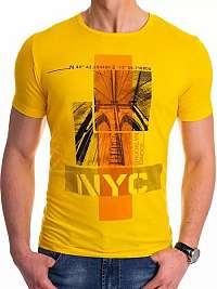 Tričko v žltej farbe s potlačou NYC