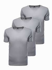 Trojbalenie šedých bavlnených tričiek Z30-V12