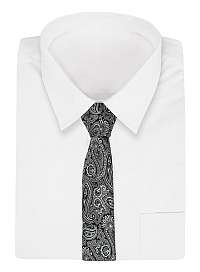 Vzorovaná čierno-biela kravata