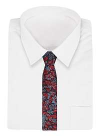 Vzorovaná granátová kravata