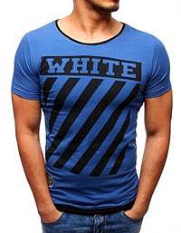 WHITE modré pánske tričko