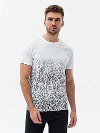 Zaujímavé tričko s potlačou v bielej farbe V1 S1625