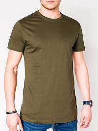 Zelené jednoduché pánske tričko s884