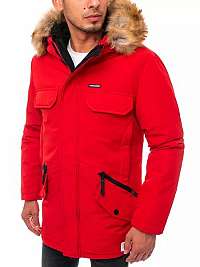 Zimná bunda v červenej farbe