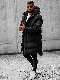 Zimná dlhá bunda v čiernej farbe O/M799