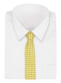 Žltá bodkovaná kravata