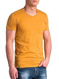 Žlté jednoduché pánske tričko s1041