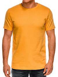 Žlté jednoduché pánske tričko s884