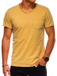 Žlté módne pánske tričko s1037