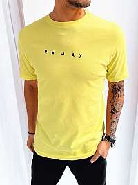 Žlté pánske tričko s originálnym nápisom