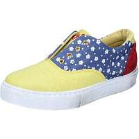 2 Stars  sneakers giallo tessuto blu camoscio BZ541  Viacfarebná