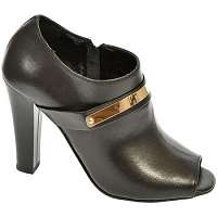 Carinii  DÁMSKE ČIERNO/ZLATÉ ČLENKOVÉ POLTOPÁNKY ELYN  Čierna