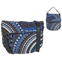Desigual  Tašky cez rameno BLUE FRIEND FOLDED  Modrá