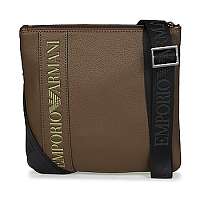 Emporio Armani  Vrecúška/Malé kabelky WEBBING SMALL FLAT MESSENGER  Hnedá