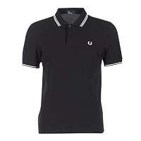 Fred Perry  Polokošele s krátkym rukávom SLIM FIT TWIN TIPPED  Čierna