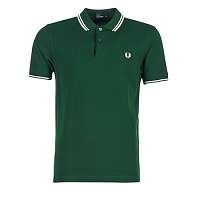 Fred Perry  Polokošele s krátkym rukávom TWIN TIPPED FRED PERRY SHIRT  Zelená