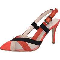 Guido Sgariglia  sandali rosso tessuto beige camoscio BZ315  Viacfarebná