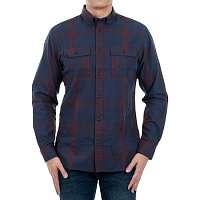 Jack & Jones  12135674 JCOMALAGA SHIRT LS WORKER FUDGE/SLIM  Červená