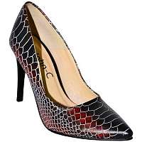 John-C  DÁMSKE ČERVENO/ČIERNO/BIELE VZOROVANÉ LODIČKY VICTORY  Other