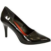 John-C  DÁMSKE ČIERNE LAKOVANÉ LODIČKY ZORINA  Čierna