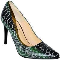 John-C  DÁMSKE ZELENO/ČIERNO/BIELE VZOROVANÉ LODIČKY VICTORY