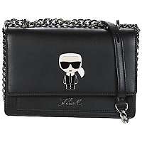 Karl Lagerfeld  Tašky cez rameno K/IKONIK METAL LOCK SHLDERBAG  Čierna
