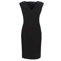 Lauren Ralph Lauren  Dlhé šaty BLACK CAP SLEEVE DAY DRESS  Čierna