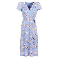 Lauren Ralph Lauren  Dlhé šaty FLORAL PRINT- SHORT SLEEVE-DAY DRESS  Modrá