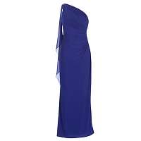 Lauren Ralph Lauren  Dlhé šaty GEORGETTE CAPE GOWN  Modrá