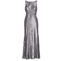 Lauren Ralph Lauren  Dlhé šaty SLEEVELESS EVENING DRESS GUNMETAL
