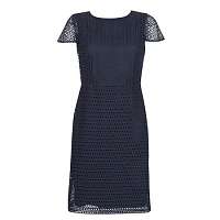 Lauren Ralph Lauren  Krátke šaty NAVY SHORT SLEEVE DAY DRESS  Modrá