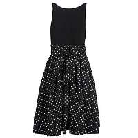 Lauren Ralph Lauren  Krátke šaty POLKA DOT FIT AND FLARE DRESS  Čierna