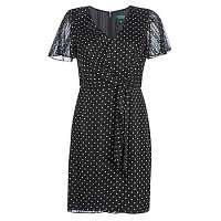 Lauren Ralph Lauren  Krátke šaty POLKA DOT-SHORT SLEEVE-DAY DRESS  Čierna