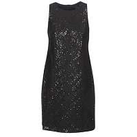 Lauren Ralph Lauren  Krátke šaty SEQUINED SLEEVELESS DRESS  Čierna