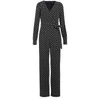 Lauren Ralph Lauren  Módne overaly POLKA DOT WIDE LEG JUMPSUIT  Čierna