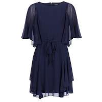 Lauren Ralph Lauren  NAVY-3/4 SLEEVE-DAY DRESS  Modrá