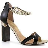Leonardo Shoes  6009 VERNICE NERO LAMINATO ORO  Čierna
