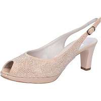 Musella  sandali beige camoscio strass BZ476  Béžová