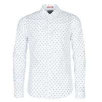 Scotch   Soda  Košele s dlhým rukávom SLIM FIT CRISPY L/S SHIRT WITH PRINTS  Modrá