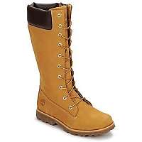 Timberland  Čižmy do mesta GIRLS CLASSIC TALL LACE UP WITH SIDE ZIP  Béžová